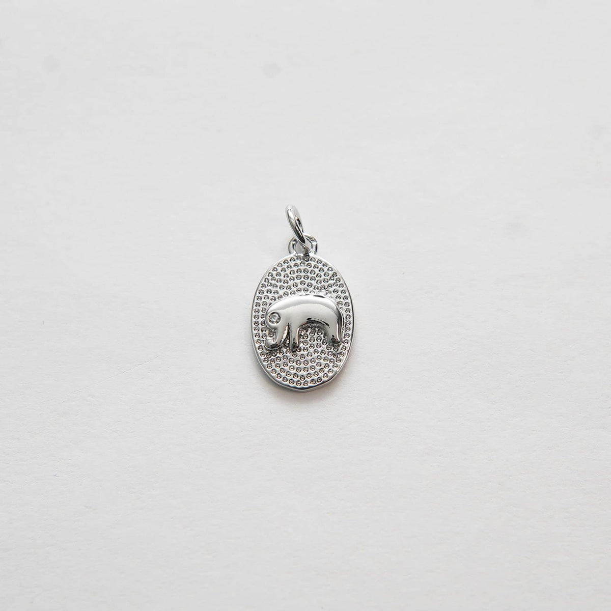 Gold Elephant Charms,18K Gold Filled Oval elephant Pendant,Silver elephant Charm Bracelet Necklace for DIY Jewelry Making Sup