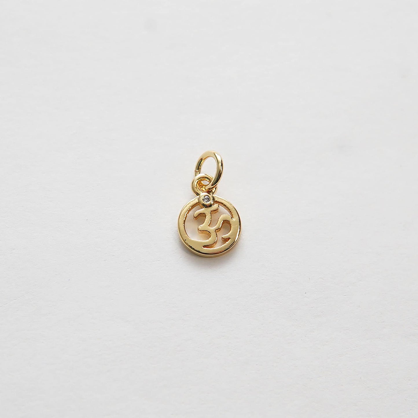 Gold Yoga Charms,18K Gold Filled Om Pendant,Silver Yoga Charm Bracelet Necklace for DIY Jewelry Making Supply