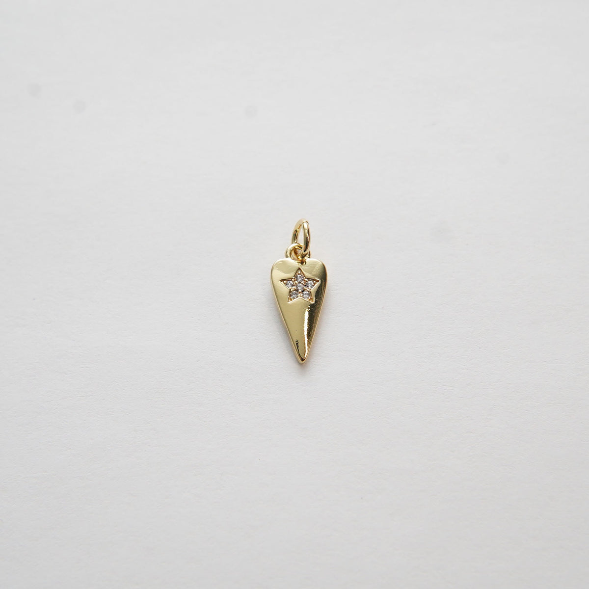 Gold Heart Charms,18K Gold Filled Star Pendant,Silver Star Charm Bracelet Necklace for DIY Jewelry Making Supply