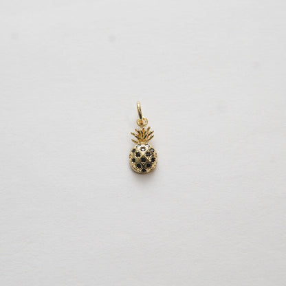 Gold Pineapple Charms,18K Gold Filled Pineapple Pendant,Fruit Charm Bracelet Necklace for DIY Jewelry Making Supply