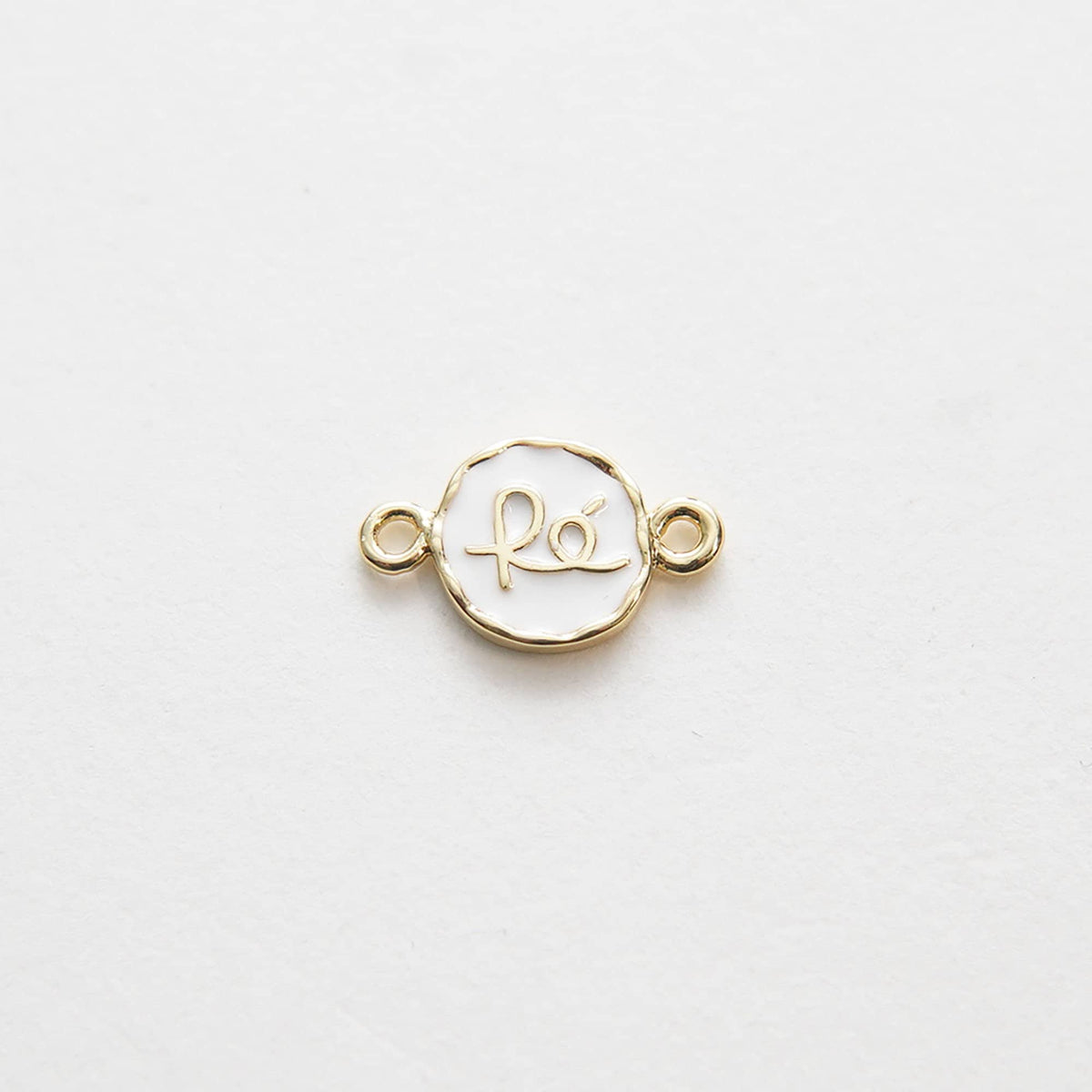 18K Gold Filled Enamel Round Connector for Jewelry Making