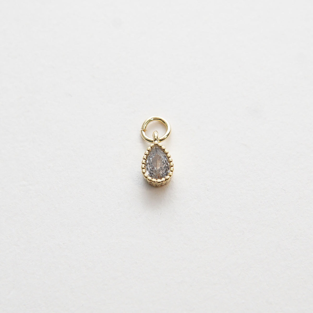 Gold Teardrop Charms,18K Gold Filled teardrop Pendant,CZ Micro Pave teardrop Charm Bracelet Necklace for DIY Jewelry Making S
