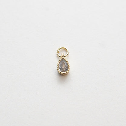 Gold Teardrop Charms,18K Gold Filled teardrop Pendant,CZ Micro Pave teardrop Charm Bracelet Necklace for DIY Jewelry Making S