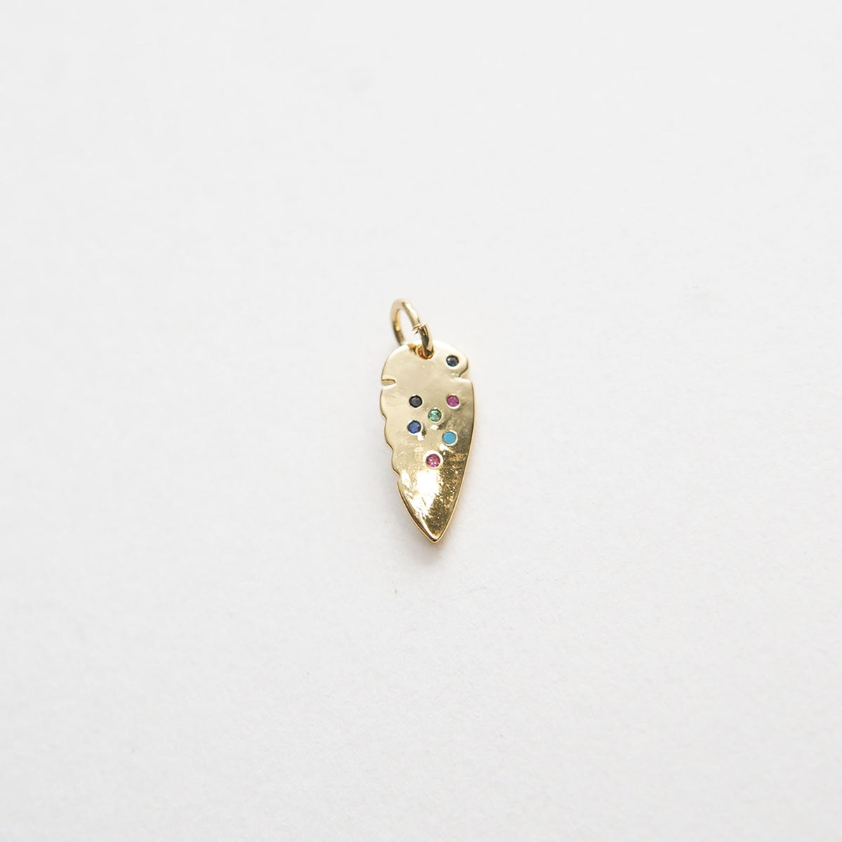 Gold Leaf Charms,18K Gold Filled geometry Pendant,CZ Micro Pave Leaf Charm Bracelet Necklace for DIY Jewelry Making Supply