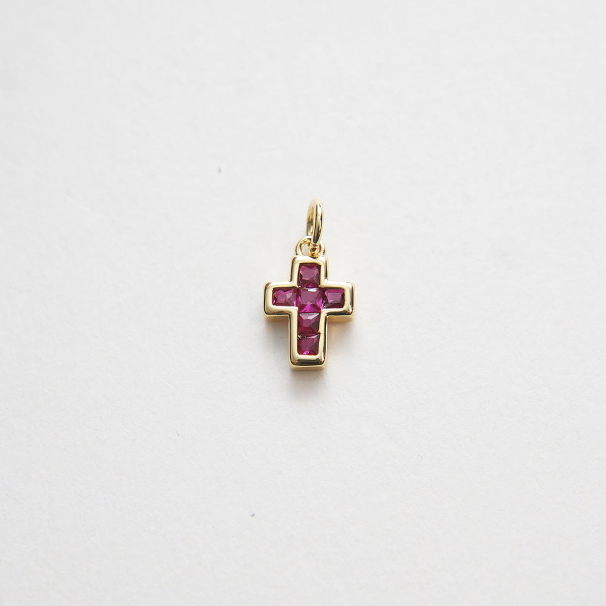 Gold Cross Charms,18K Gold Filled Cross Pendant,CZ Micro Pave Protect Religious Charm Bracelet Necklace for DIY Jewelry Makin
