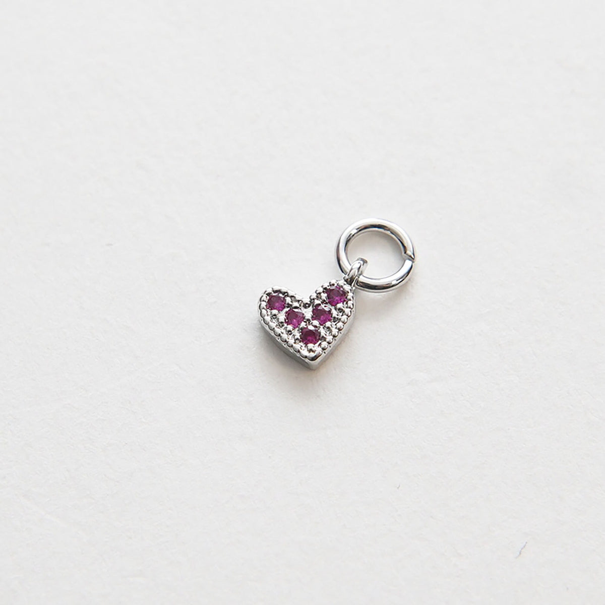 18K Gold Filled Heart CZ Charm Pendant for Jewelry Making