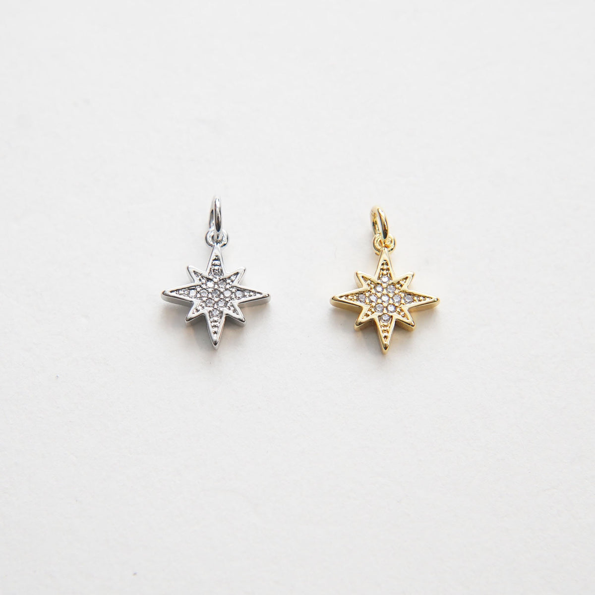 18K Gold Filled North Star Charm Pendant for Jewelry Making