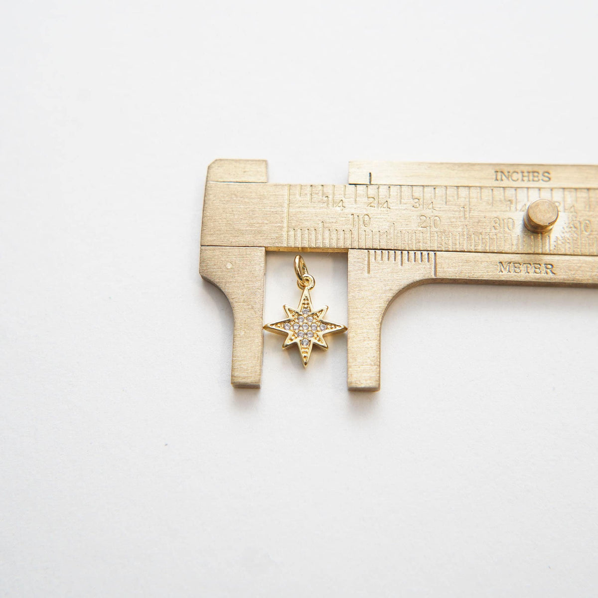18K Gold Filled North Star Charm Pendant for Jewelry Making
