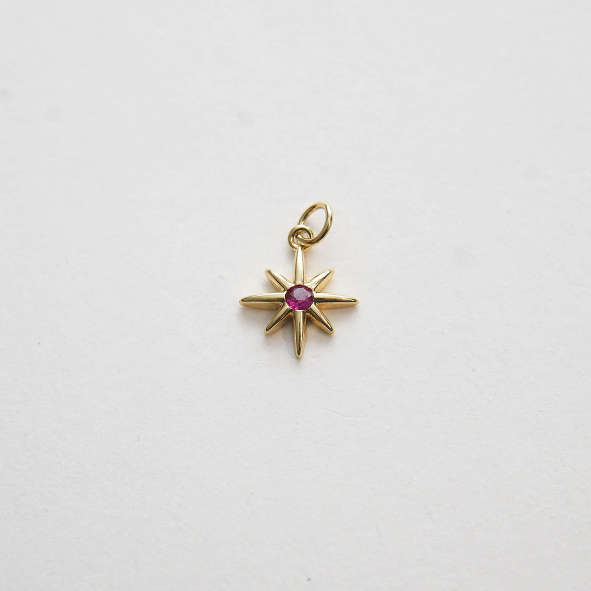 Gold Star Charms,18K Gold Filled Starburst Pendant,CZ North Star Charm Bracelet Necklace for DIY Jewelry Making Supply