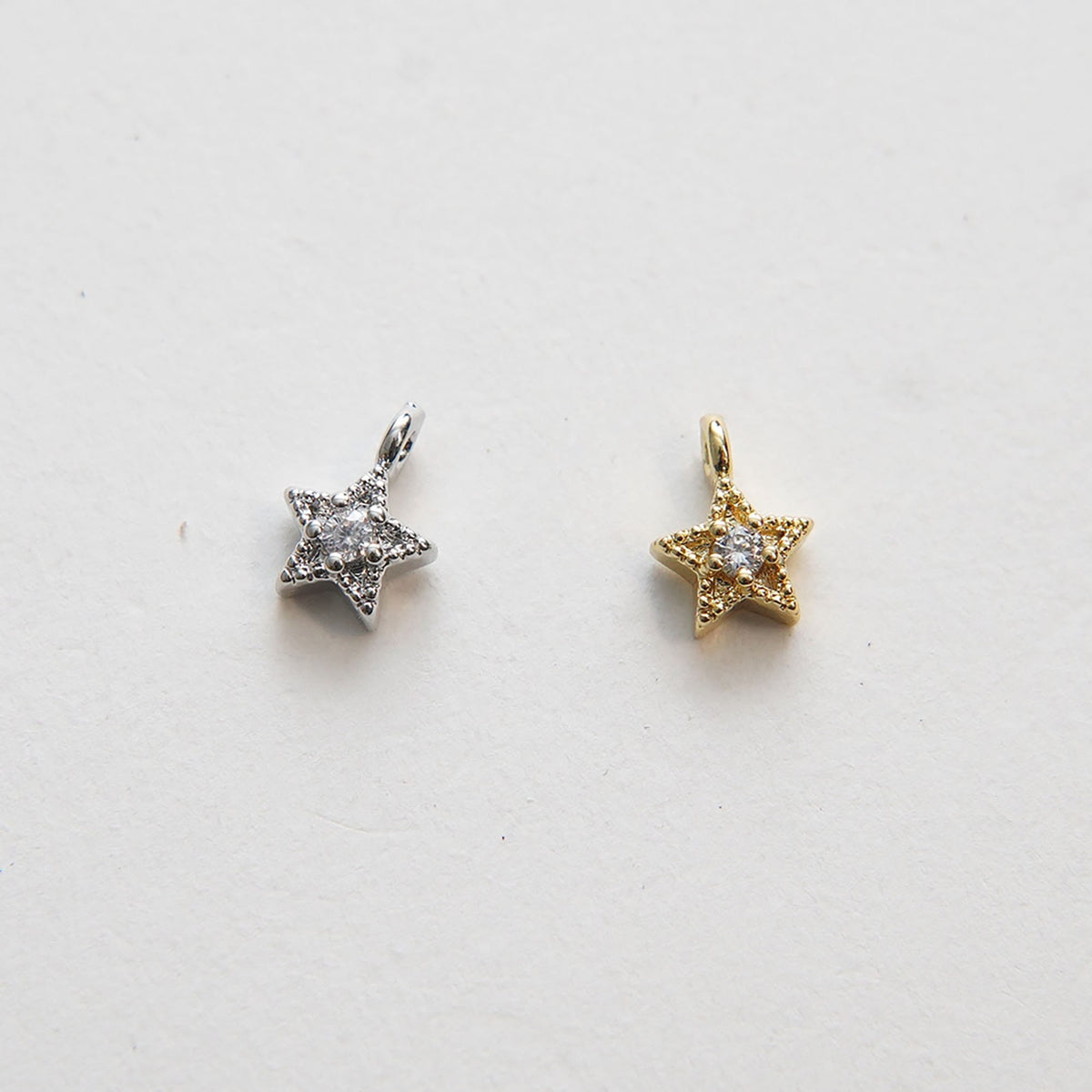 Gold Star Charms,18K Gold Filled Star Pendant,Silver Star Charm Bracelet Necklace for DIY Jewelry Making Supply