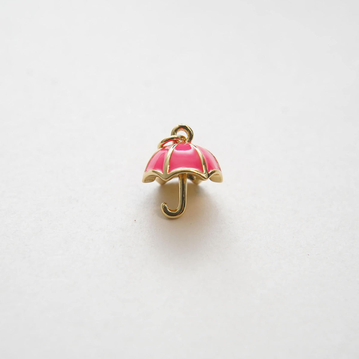 Gold Umbrella Charms,18K Gold Filled Umbrella Pendant,Enamel Charm Bracelet Necklace for DIY Jewelry Making Supply