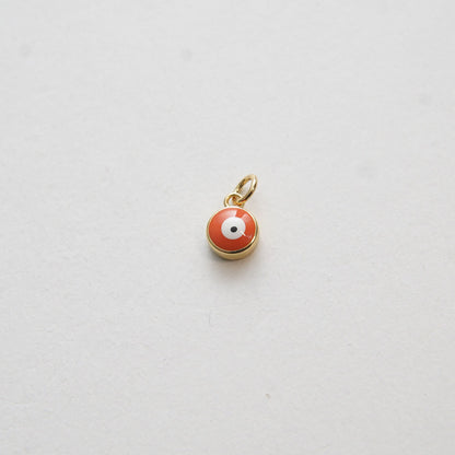 Gold Tiny Blue Evil Eye Charms,18K Gold Filled Evil Eye Pendant,Evil Eye Protect Charm Bracelet Necklace for DIY Jewelry Maki