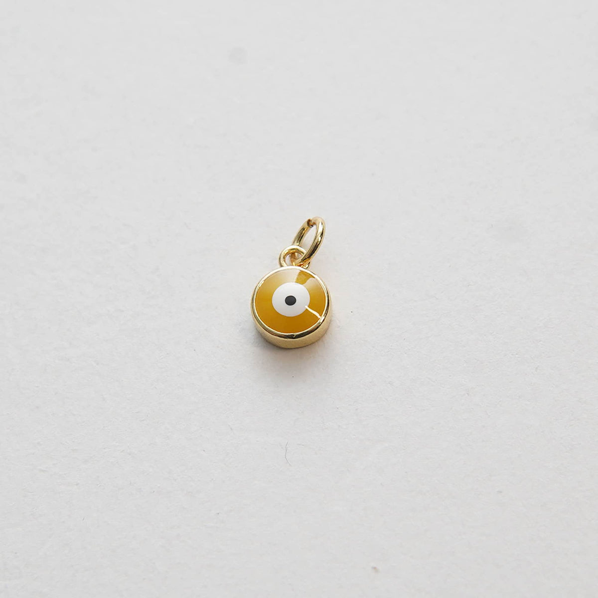 Gold Tiny Blue Evil Eye Charms,18K Gold Filled Evil Eye Pendant,Evil Eye Protect Charm Bracelet Necklace for DIY Jewelry Maki