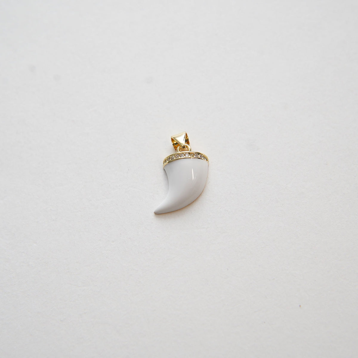Gold Horns Charms,18K Gold Filled Enamel Horns Pendant,CZ Micro Pave Horns Charm Bracelet Necklace for DIY Jewelry Making Sup