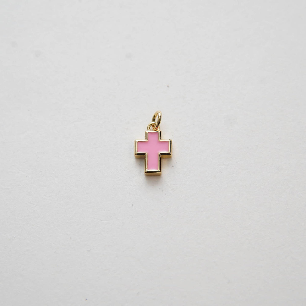 Gold Cross Charms,18K Gold Filled Enamel Cross Pendant,Cross Charm Bracelet Necklace for DIY Jewelry Making Supply