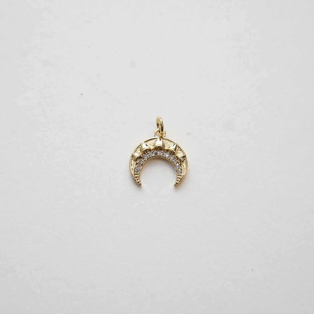 18K Gold Filled Cubic Zirconia Charm Pendant for Jewelry Making