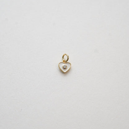 Gold Tiny Heart Charms,18K Gold Filled Heart Pendant,Enamel Heart Charm Bracelet Necklace for DIY Jewelry Making Supply
