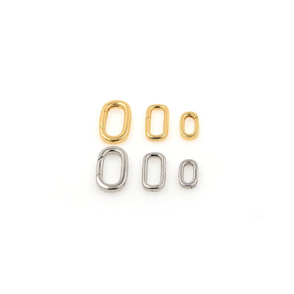 18K Gold Filled Oval Clasp 0.11 in, 0.07 in for Jewelry Making