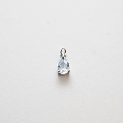 Gold Tiny Teardrop Charms,18K Gold Filled CZ Teardrop Crystal Pendant,Teardrop Charm Bracelet Necklace for DIY Jewelry Making