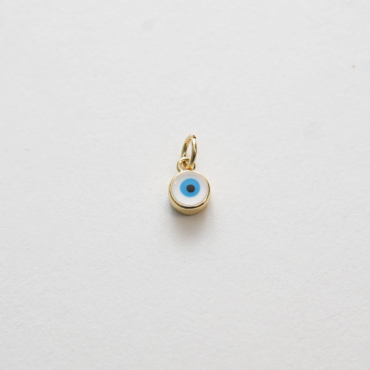 Gold Tiny Blue Evil Eye Charms,18K Gold Filled Evil Eye Pendant,Evil Eye Charm Bracelet Necklace for DIY Jewelry Making Suppl
