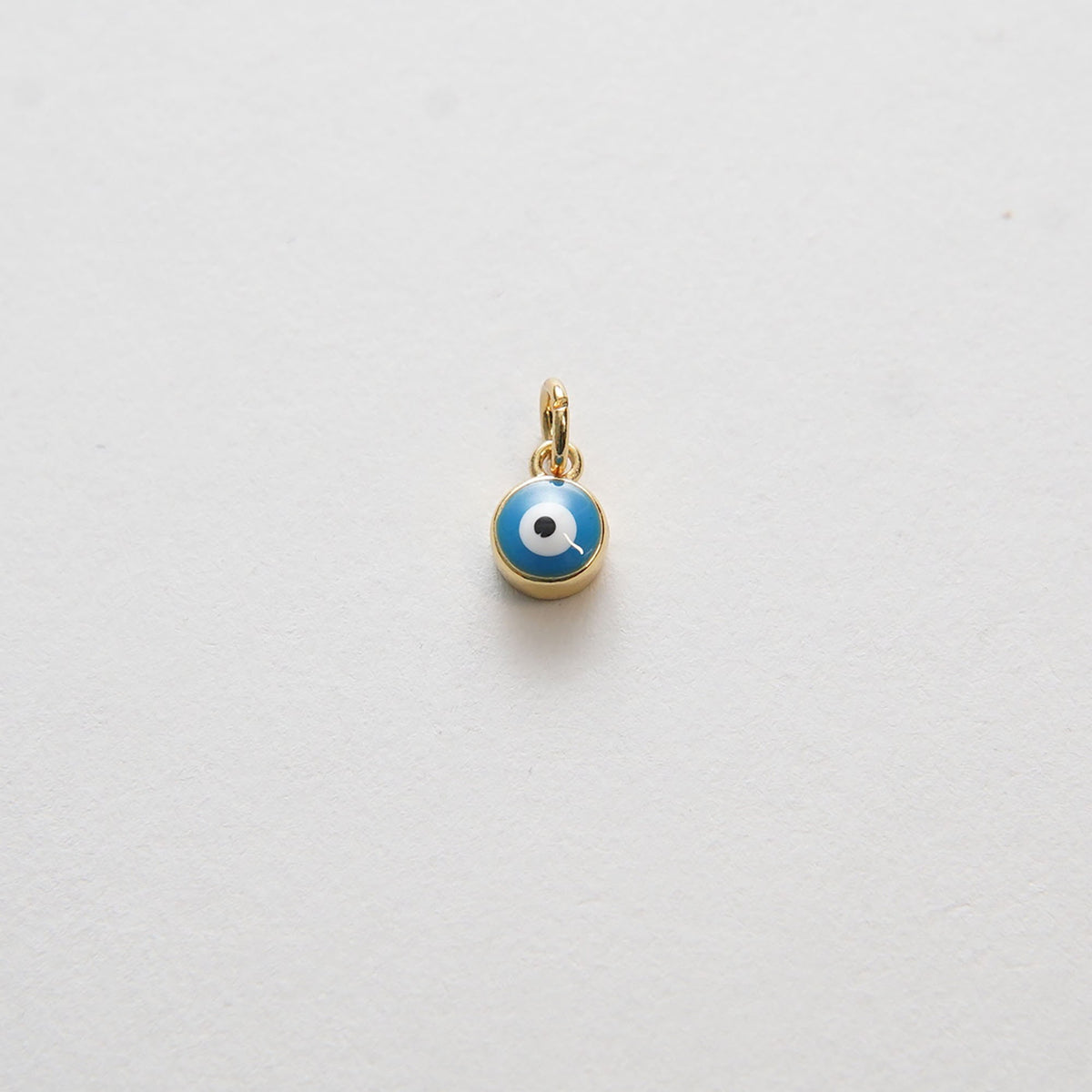 Gold Tiny Blue Evil Eye Charms,18K Gold Filled Evil Eye Pendant,Evil Eye Charm Bracelet Necklace for DIY Jewelry Making Suppl