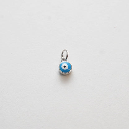 Gold Tiny Blue Evil Eye Charms,18K Gold Filled Evil Eye Pendant,Evil Eye Charm Bracelet Necklace for DIY Jewelry Making Suppl
