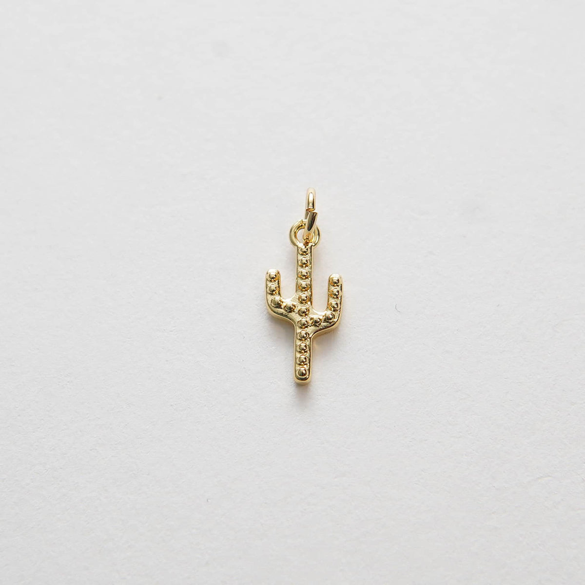 Gold Cactus Charms,18K Gold Filled Cactus Pendant,Silver Desert Charm Bracelet Necklace for DIY Jewelry Making Supply