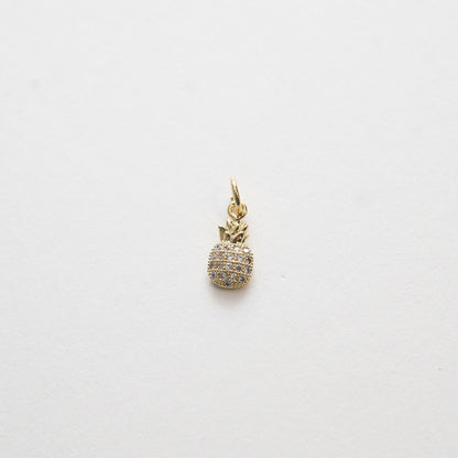 Gold Pineapple Charms,18K Gold Filled Pineapple Pendant,Fruit Charm Bracelet Necklace for DIY Jewelry Making Supply