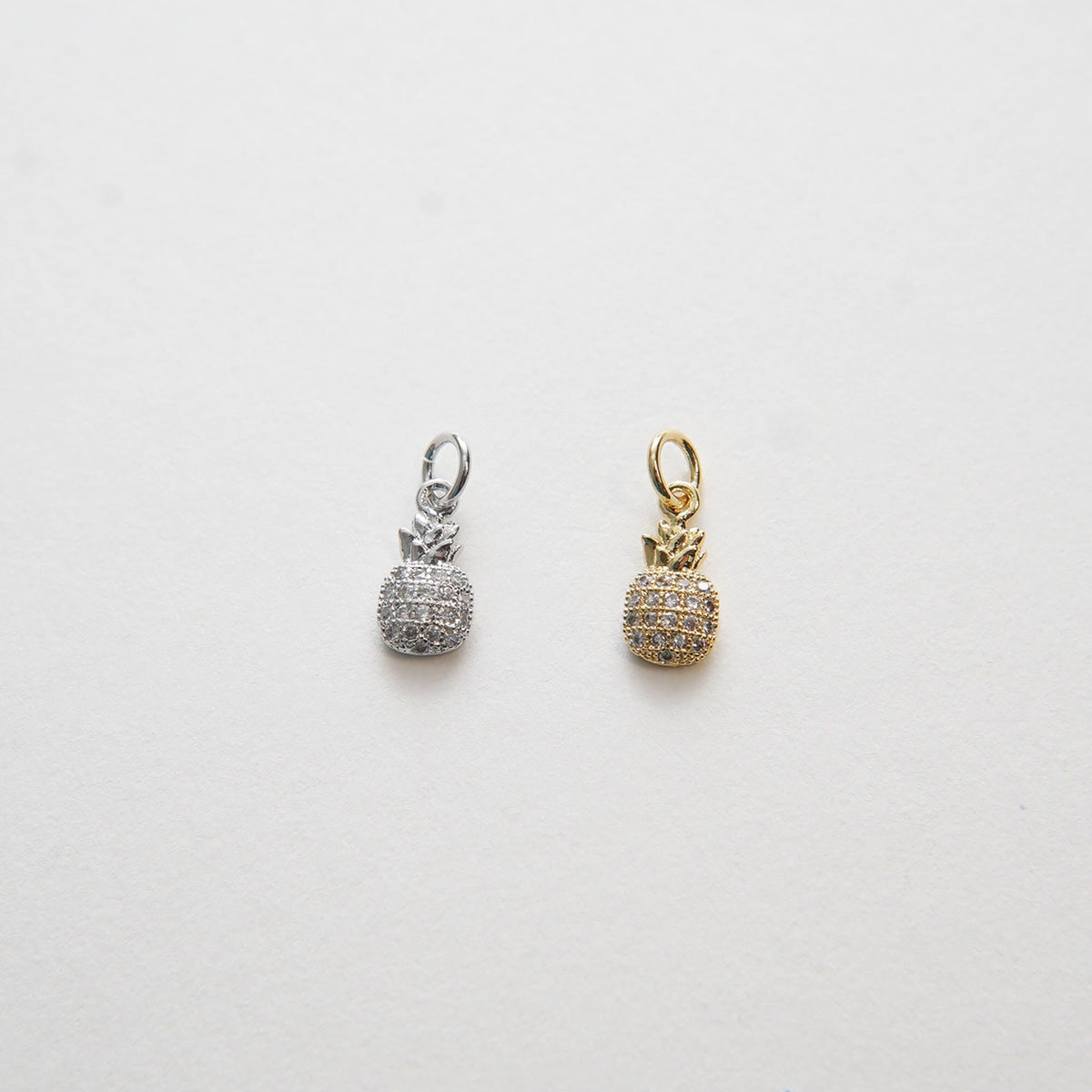 Gold Pineapple Charms,18K Gold Filled Pineapple Pendant,Fruit Charm Bracelet Necklace for DIY Jewelry Making Supply