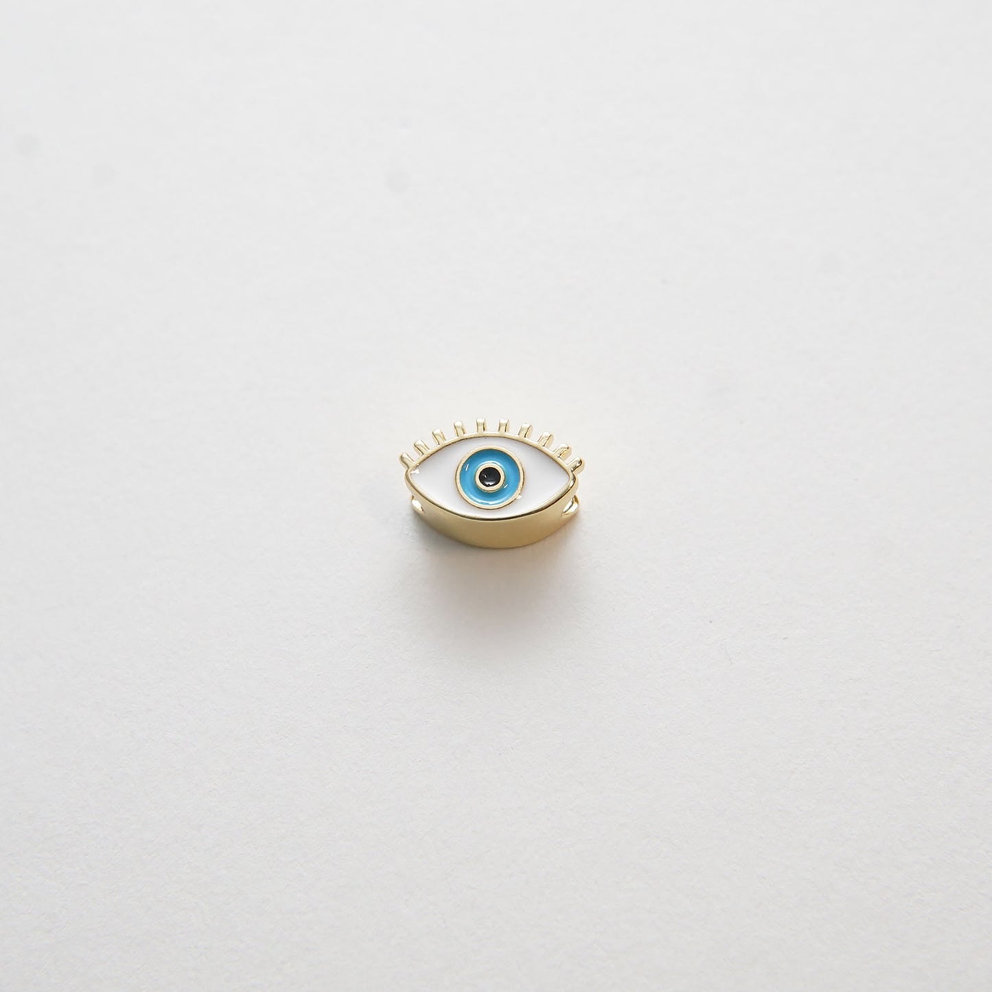 Gold Evil Eye Beads Charms,18K Gold Filled Evil Eye Pendant,Evil eye Charm Bracelet Necklace for DIY Jewelry Making Supply