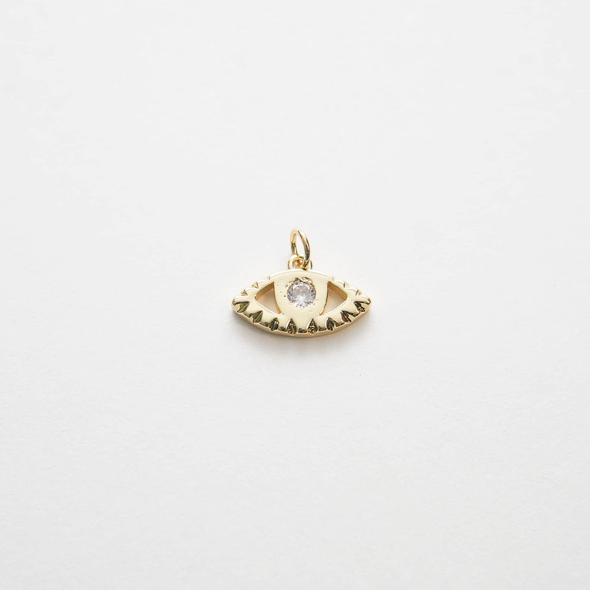 18K Gold Filled Evil Eye Charm Pendant for Jewelry Making
