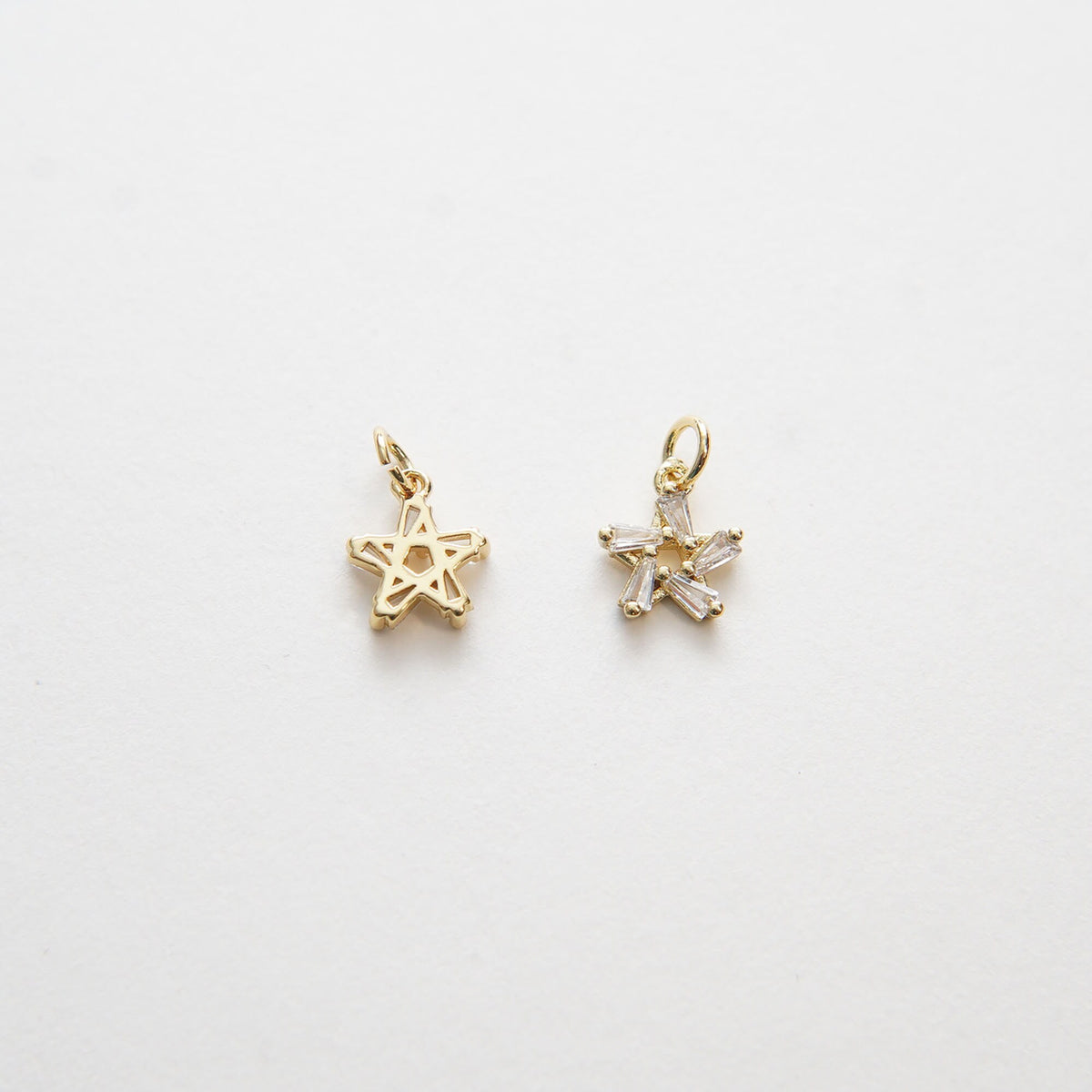 18K Gold Filled Star Charm Pendant for Jewelry Making