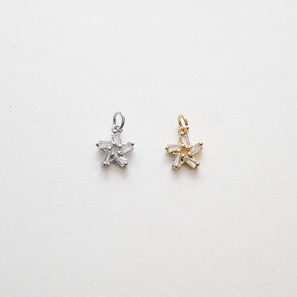 Gold Star Charms,18K Gold Filled Star Pendant,Silver Star Charm Bracelet Necklace for DIY Jewelry Making Supply