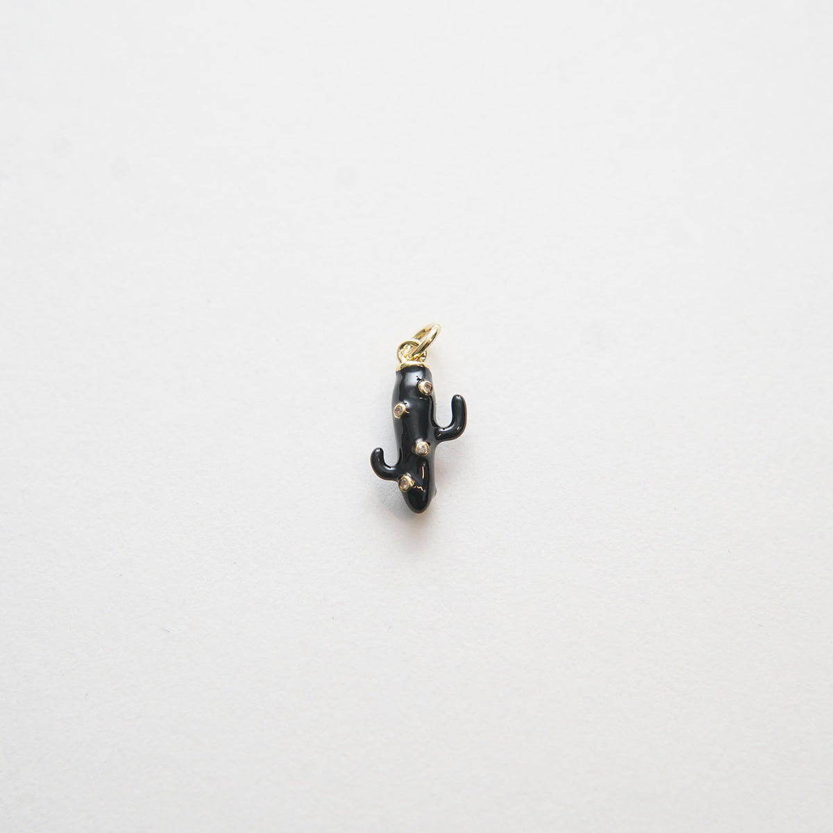 Gold Cactus Charms,18K Gold Filled Enamel Cactus Pendant,Desert Charm Bracelet Necklace for DIY Jewelry Making Supply