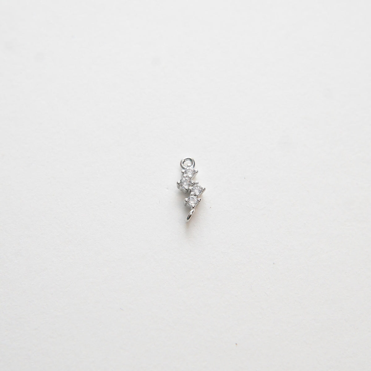 18K Gold Filled Cubic Zirconia Charm Pendant for Jewelry Making
