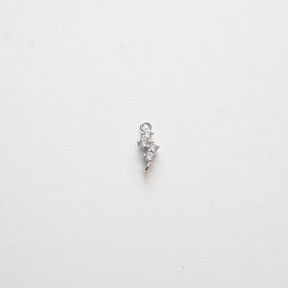 18K Gold Filled Cubic Zirconia Charm Pendant for Jewelry Making