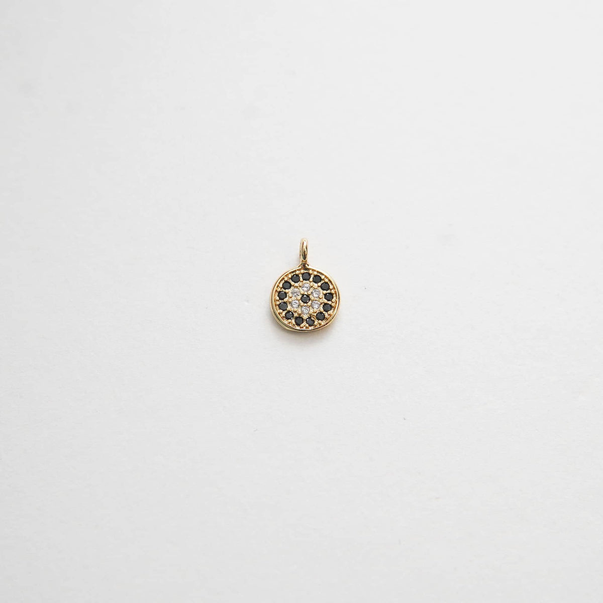 Gold Evil Eye Charms,18K Gold Filled Evil Eye Pendant,CZ Micro Pave Silver Evil Eye Charm Bracelet Necklace for DIY Jewelry M