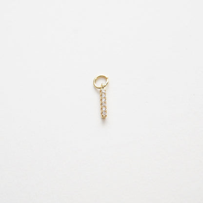 Gold Strip Charms,18K Gold Filled Bar Pendant,Geometry Silver Bar Charm Bracelet Necklace for DIY Jewelry Making Supply