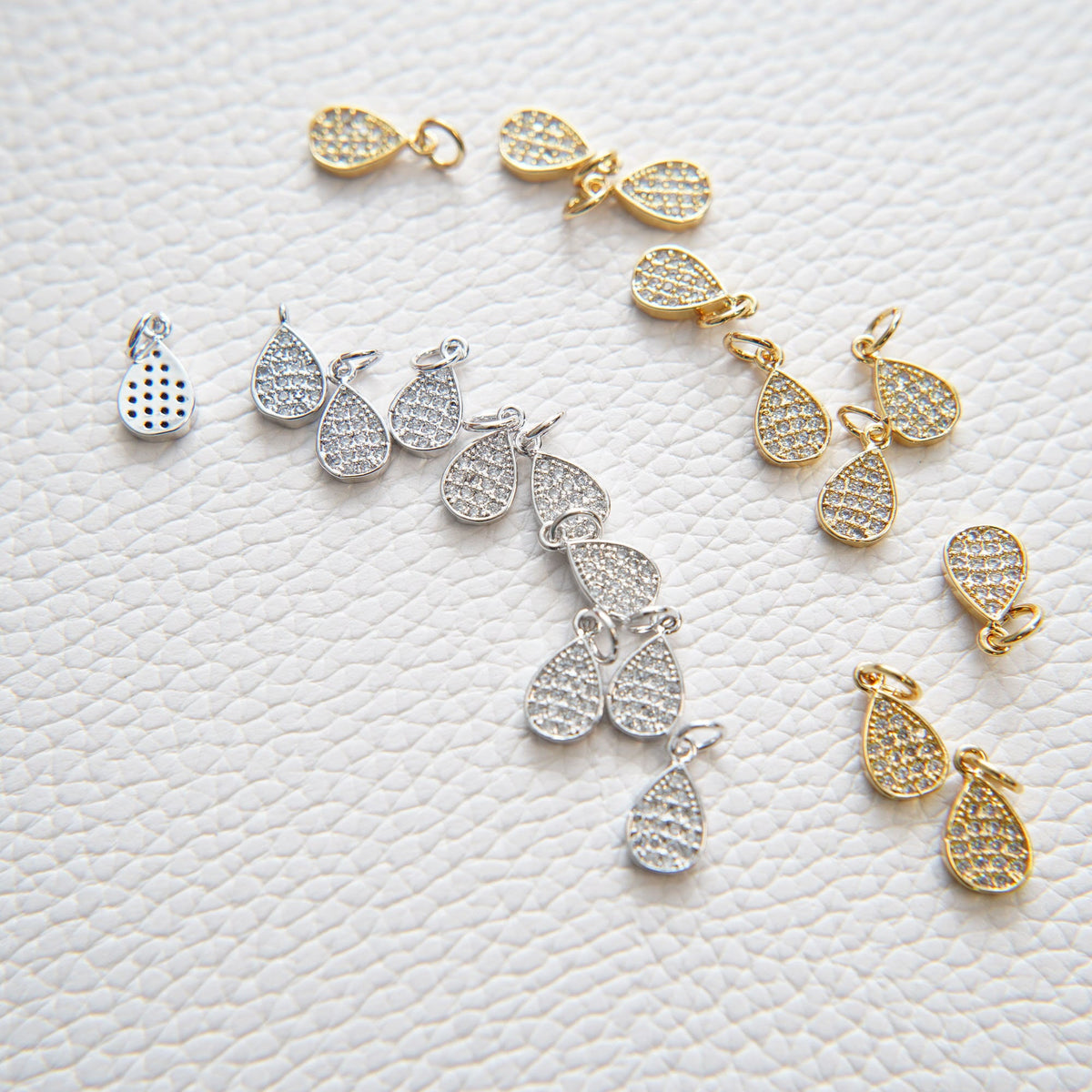 18K Gold Filled Hand CZ Charm Pendant for Jewelry Making