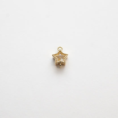 Gold Star Charms,18K Gold Filled Star Pendant,Silver Star Charm Bracelet Necklace for DIY Jewelry Making Supply