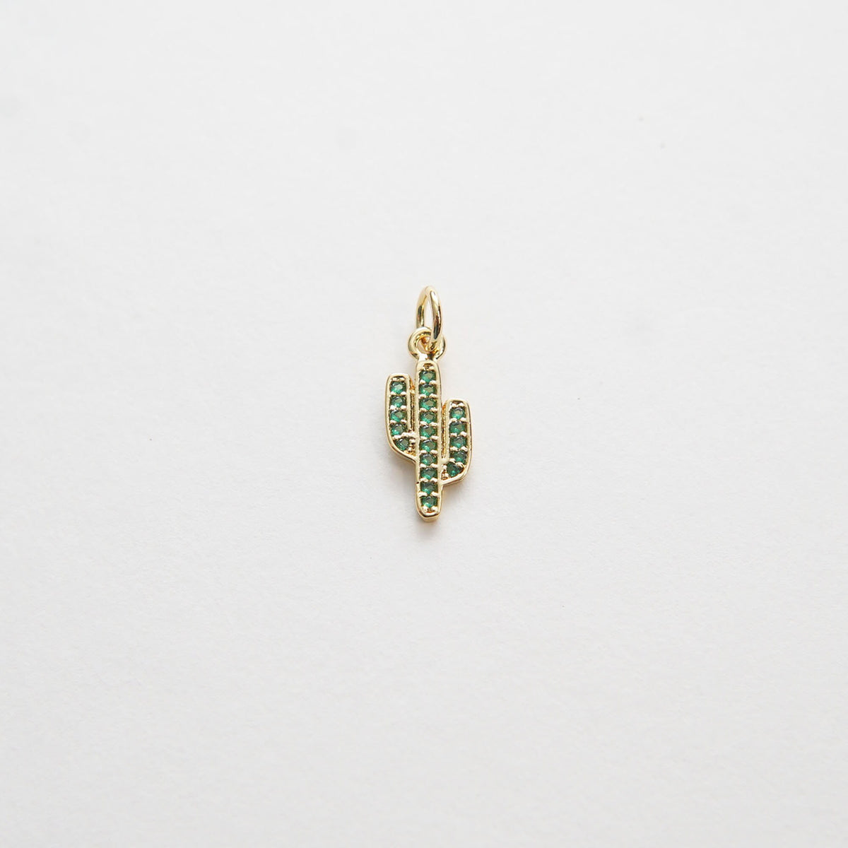18K Gold Filled Cubic Zirconia Charm Pendant for Jewelry Making