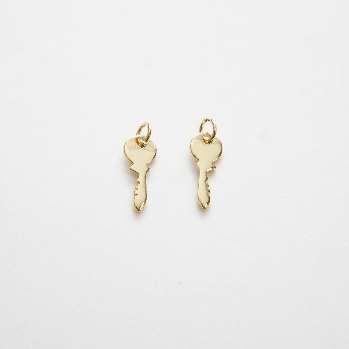 18K Gold Filled Key Charm Pendant for Jewelry Making