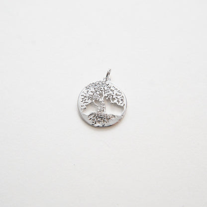 Gold Tree of Life Charms,18K Gold Filled Tree of Life Pendant,Silver Tree Charm Bracelet Necklace for DIY Jewelry Making Supp
