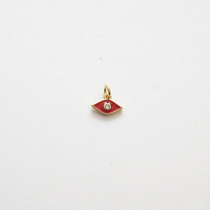 Gold Evil Eye Charms,18K Gold Filled Evil Eye Pendant,CZ Micro Pave Silver Evil Eye Charm Bracelet Necklace for DIY Jewelry M