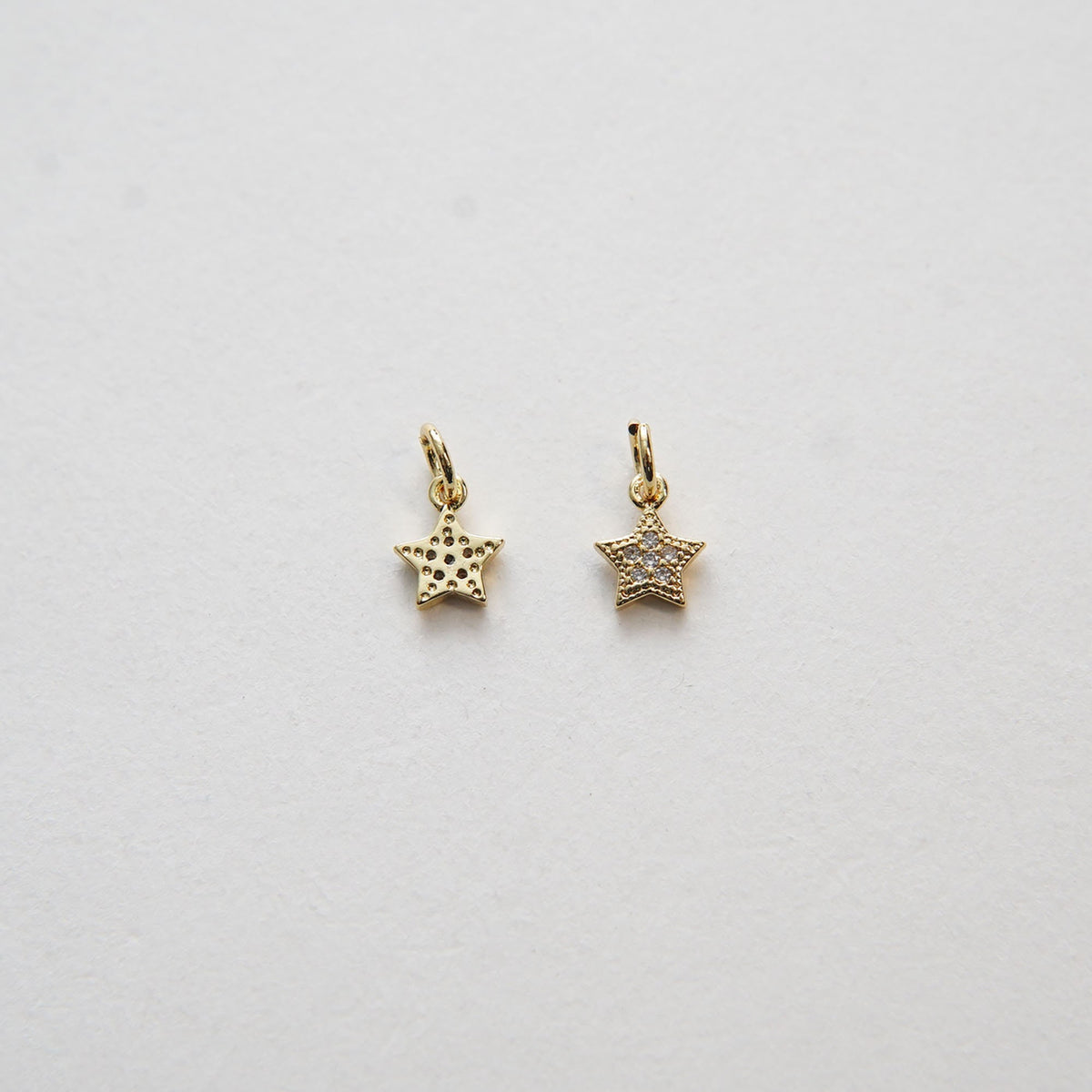 Gold Star Charms,18K Gold Filled CZ Micro Pave Star Pendant,Silver Star Charm Bracelet Necklace for DIY Jewelry Making Supply
