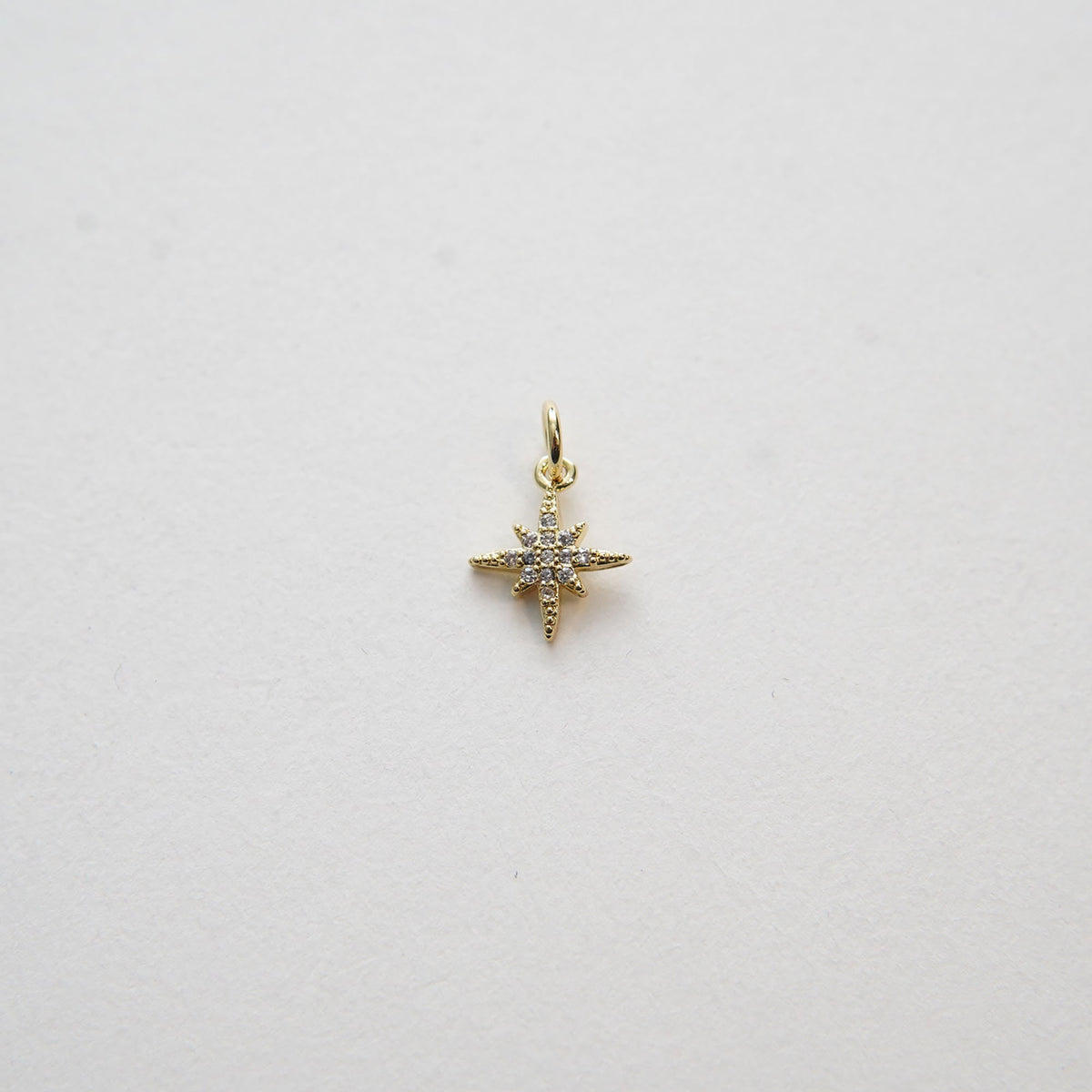 Gold Star Charms,18K Gold Filled Starburst Pendant,North Star Charm Bracelet Necklace for DIY Jewelry Making Supply