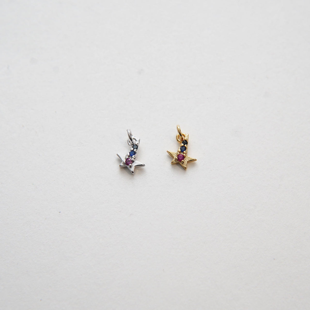 Gold Star Charms,18K Gold Filled CZ Micro Pave Star Pendant,Silver Star Charm Bracelet Necklace for DIY Jewelry Making Supply