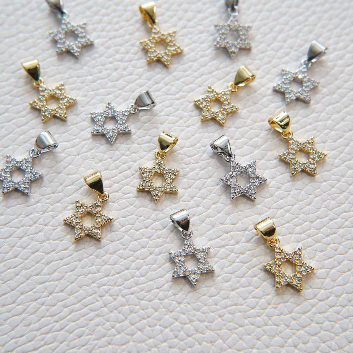 18K Gold Filled Star Of David Charm Pendant for Jewelry Making