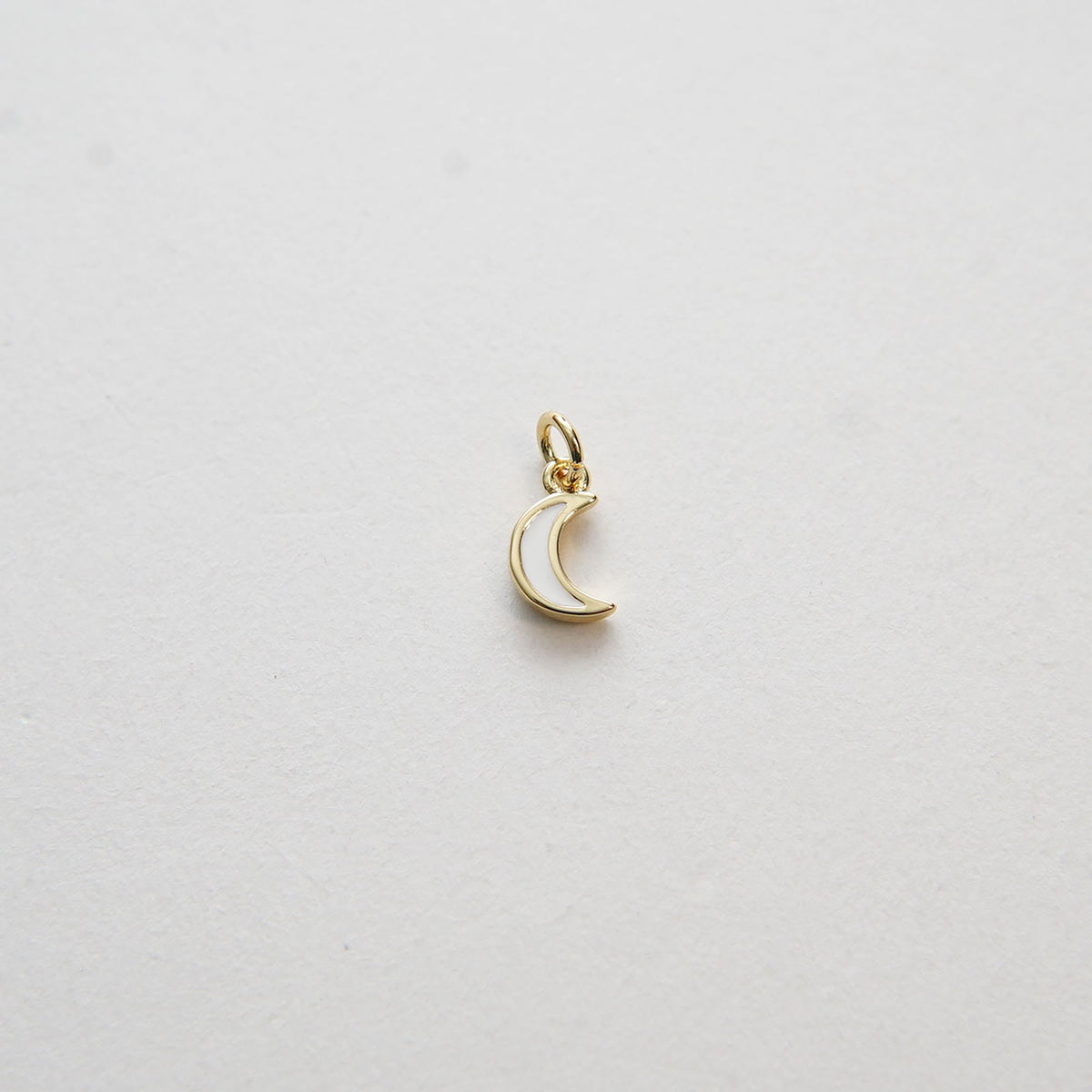 18K Gold Filled Enamel Moon Charm Pendant for Jewelry Making