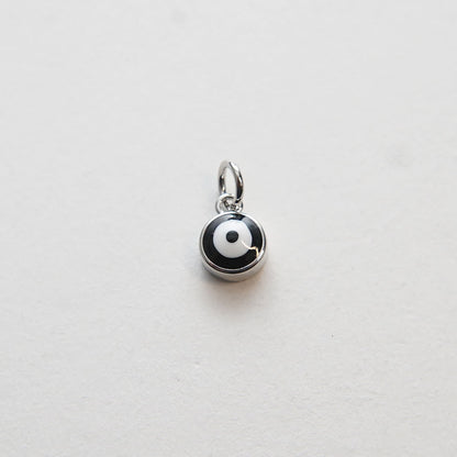 Silver Tiny Blue Evil Eye Charms,18K Gold Filled Evil Eye Pendant,Evil Eye Protect Charm Bracelet Necklace for DIY Jewelry Ma